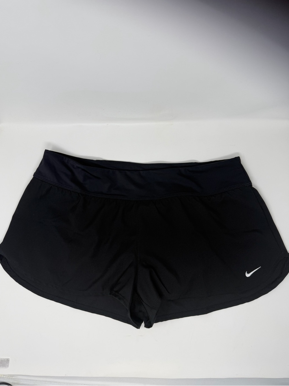Nike Black Women's Swim/Running/athletic shorts with Swoosh NWT